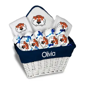 Personalized Auburn Tigers Aubie Large Basket - 9 Items