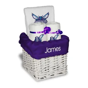 Personalized Charlotte Hornets Small Basket - 4 Items