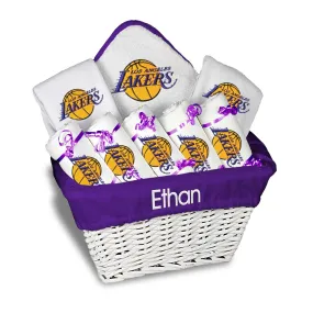 Personalized Los Angeles Lakers Large Basket - 9 Items