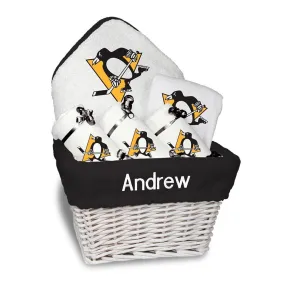 Personalized Pittsburgh Penguins Medium Basket - 6 Items