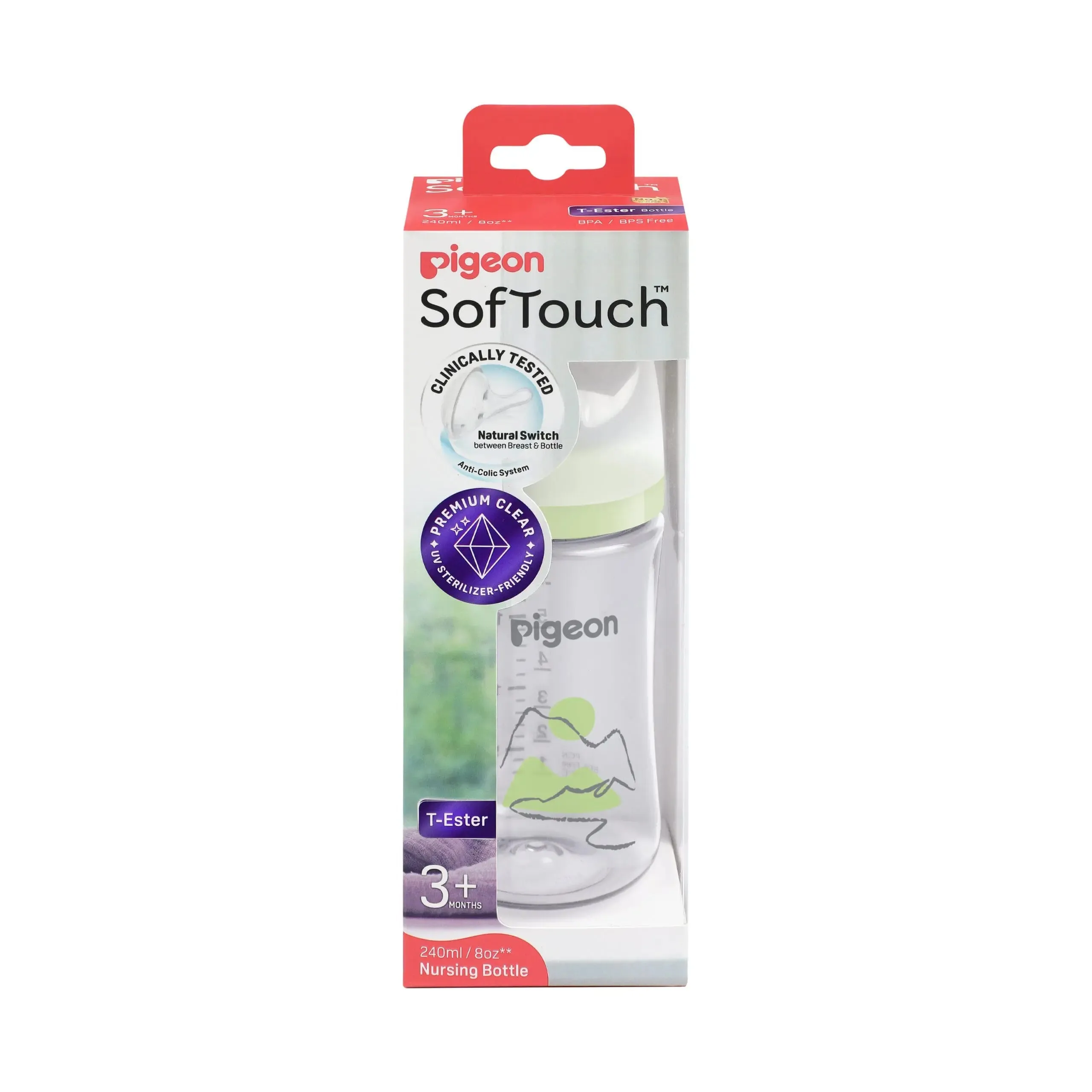 Pigeon Softouch Bpp Nursing Bottle T-Ester Mountain - 240ml