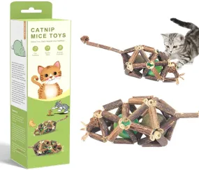 Potaroma Catnip Toys: 2Pcs Silvervine Stick Mice Cage Toys for Cats