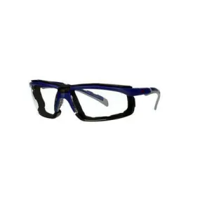 Protective Glasses - 3M Solus 2000 Series Safety Glasses, Grey/Teal, Clear AF-AS Lens, with Scotchgard Anti-Fog Coating, S2001SGAF-BGR