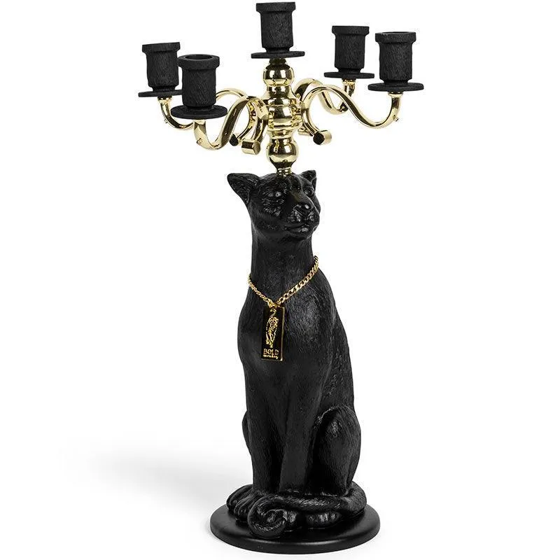 Proudly Crowned Panther Candle Holder