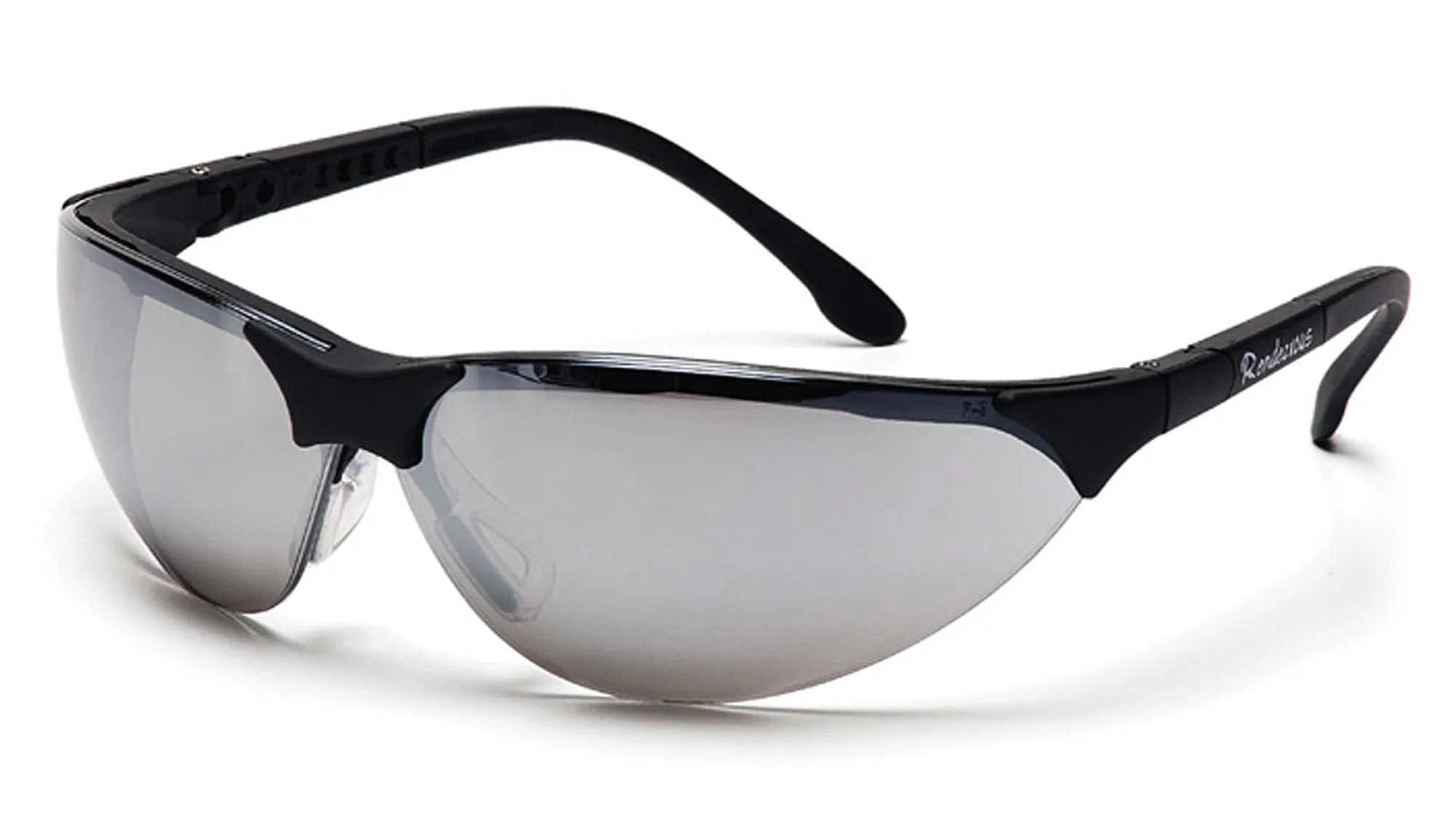 Pyramex SB2870S Rendezvous Black Safety Glasses W/ Silver Mirror Lens (12 each)