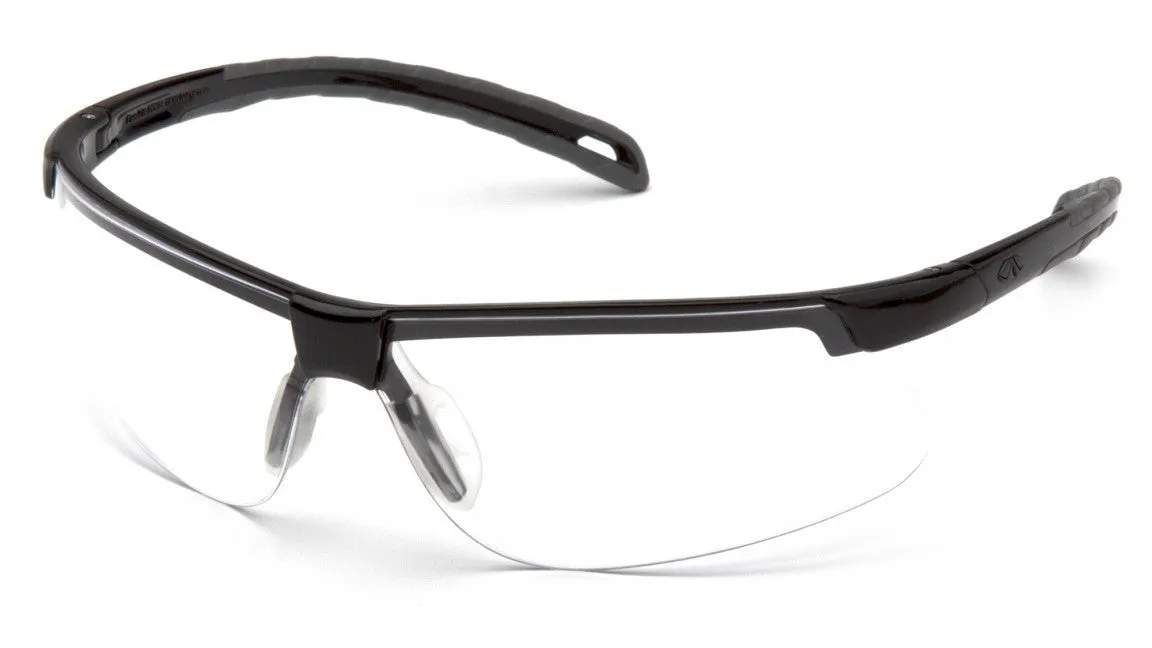 Pyramex SB8610D Ever-Lite Black Safety Glasses W/ Clear Lens (12 each)