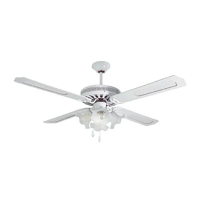 Radiant Lighting RF9AB Rattan Ceiling Fan 480mm Antique Brass 52" 4 Light 4 Blade 06FA204 AB