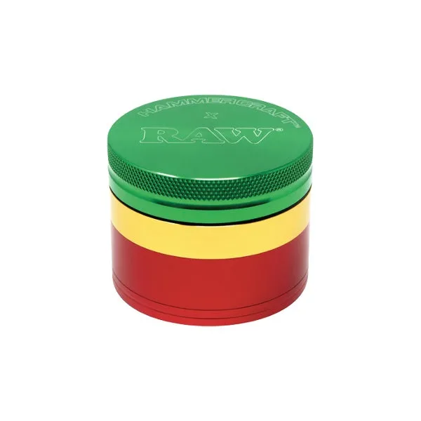 RAW x Hammercraft - 49mm 4 part Grinder - Rasta