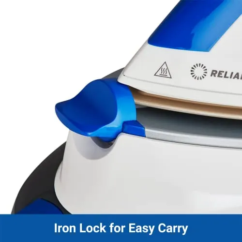 Reliable 125IS Maven Steam Iron - 1500W Ironing Station with Ceramic Soleplate, Iron Lock for Easy Carry, 1 Ltr Removable Water Tank and Auto Shut-Off, Digital Display, Continuous Home Steam Iron