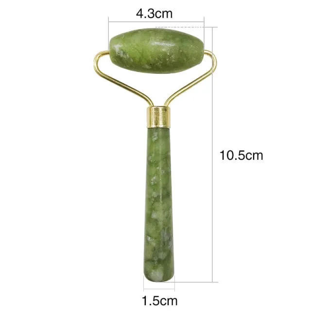 Roller massager For Face Jade Stone Massage Roller Facial Natural Scraper Face lifting Gua Sha Body Back Slimming massage roller