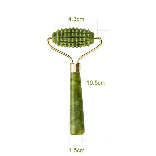 Roller massager For Face Jade Stone Massage Roller Facial Natural Scraper Face lifting Gua Sha Body Back Slimming massage roller