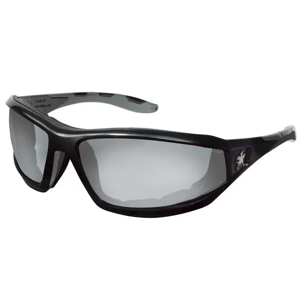 RP219DC MCR Safety RP2 Series Safety Glasses, I/O Clear Mirror Lens, Black Frame