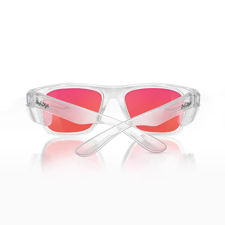 Safestyle Fusions Clear Frame Mirror Red Polarised Lens (FCRP100)