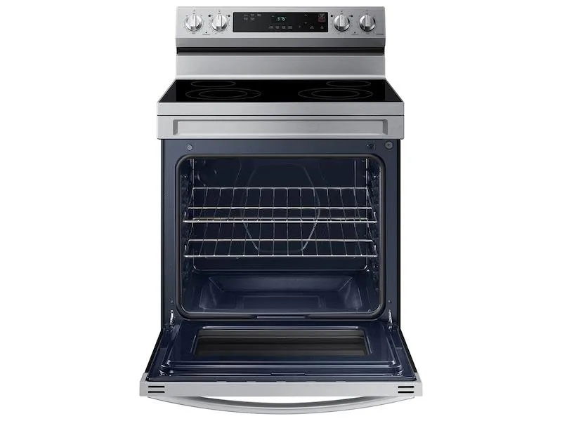 Samsung NE63A6111SS 6.3 cu. ft. Smart Freestanding Electric Range with Steam Clean in Stainless Steel