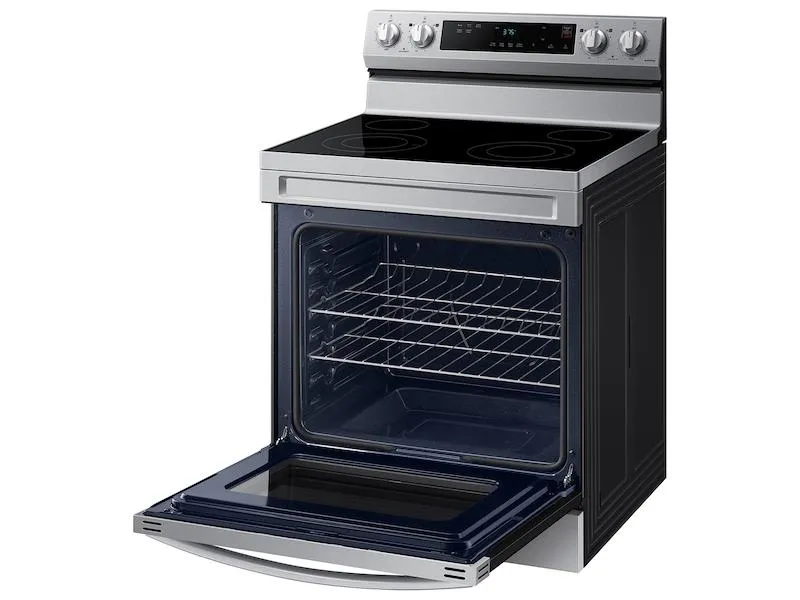 Samsung NE63A6111SS 6.3 cu. ft. Smart Freestanding Electric Range with Steam Clean in Stainless Steel