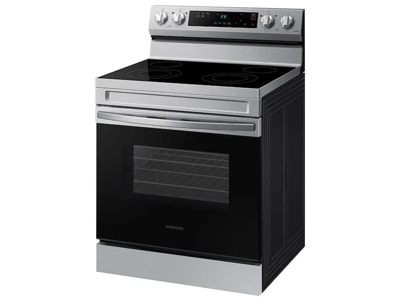 Samsung NE63A6111SS 6.3 cu. ft. Smart Freestanding Electric Range with Steam Clean in Stainless Steel