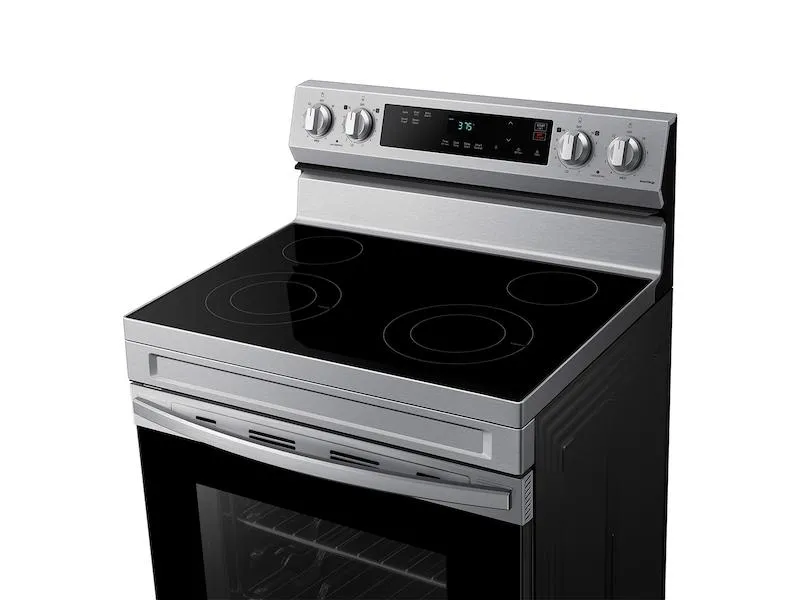 Samsung NE63A6111SS 6.3 cu. ft. Smart Freestanding Electric Range with Steam Clean in Stainless Steel