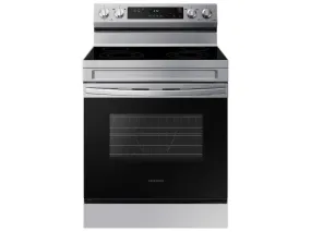 Samsung NE63A6111SS 6.3 cu. ft. Smart Freestanding Electric Range with Steam Clean in Stainless Steel