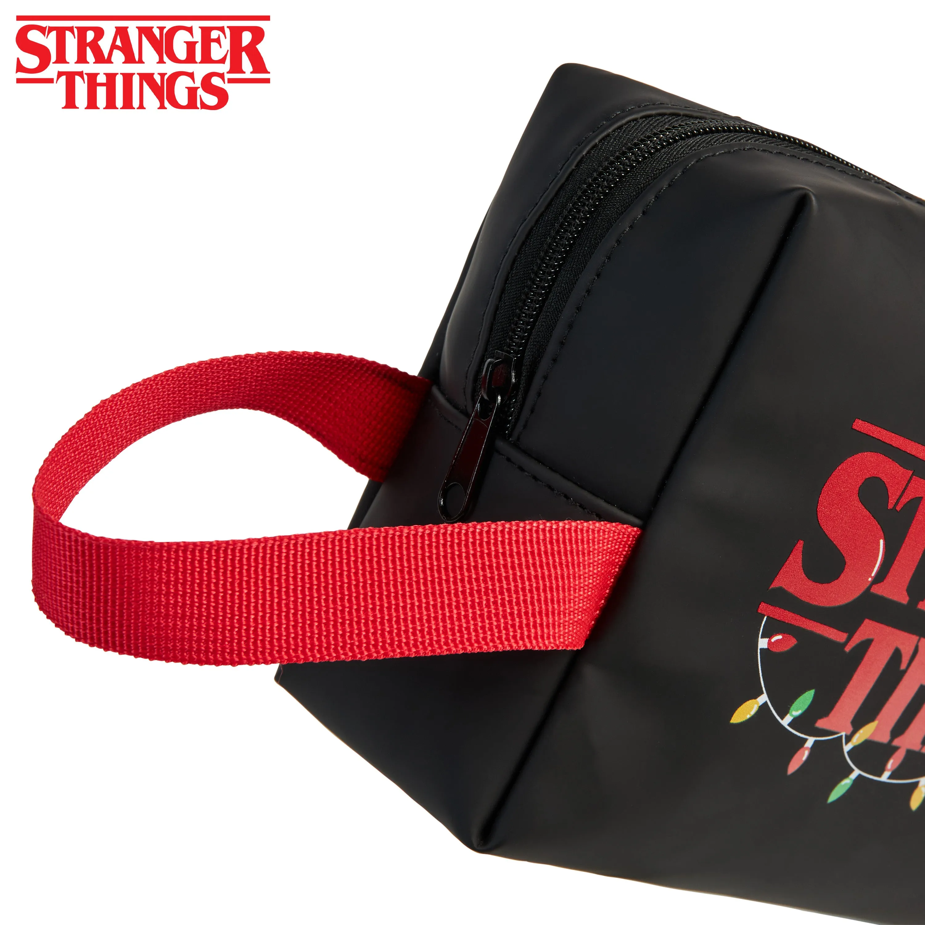 Stranger Things Wash Bag for Adults,  Stranger Things Toiletry Bag - Black/Red