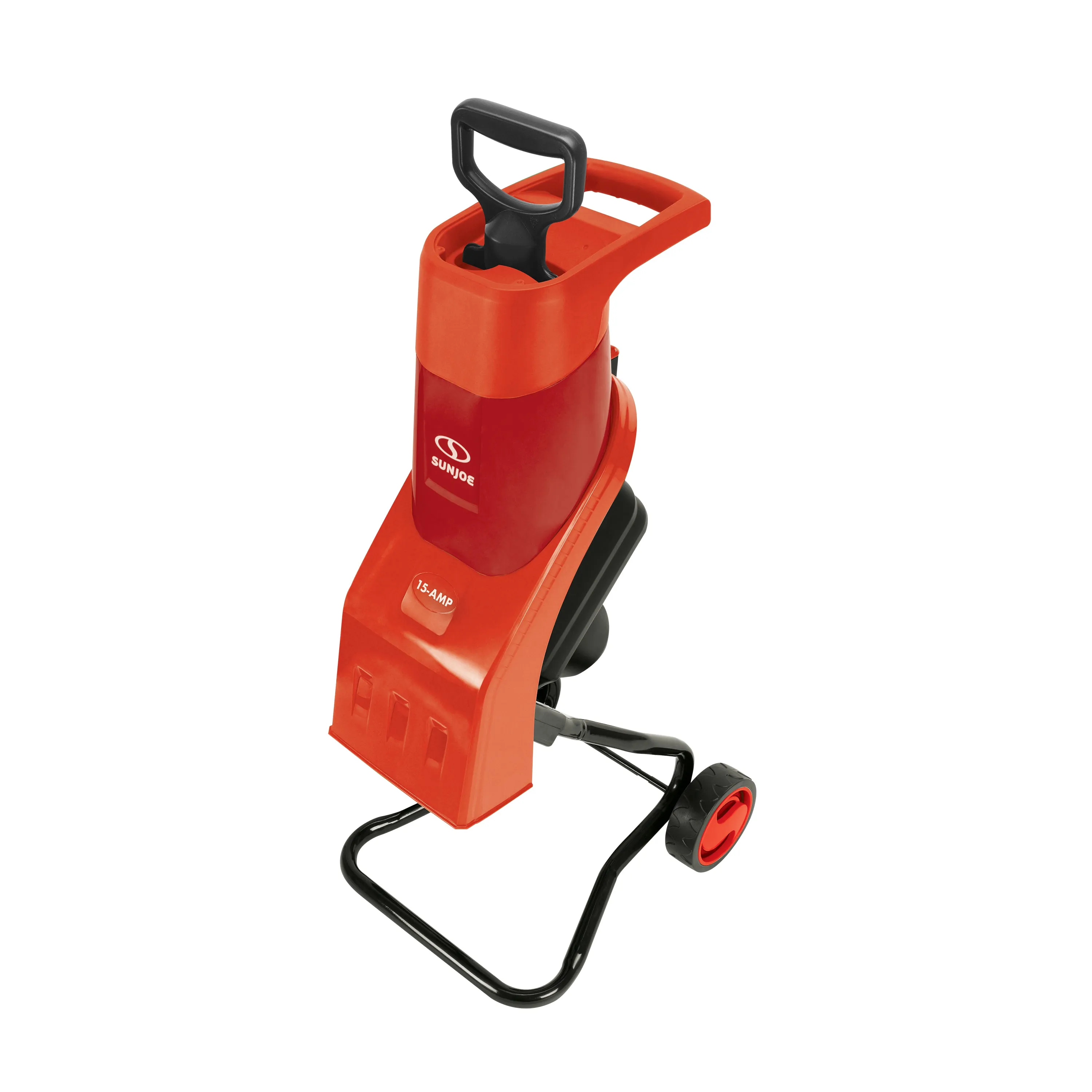 Sun Joe CJ602E-RED Electric Wood Chipper | 17:1 Reduction | 15-Amp | Red