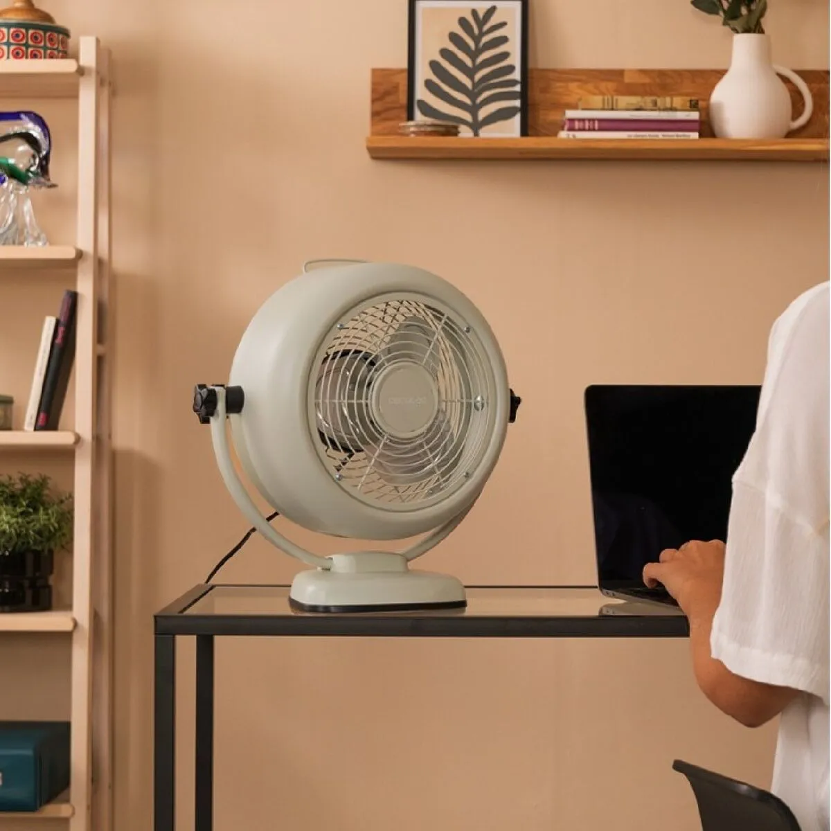 Table Fan Cecotec EnergySilence 800 RetroDesk Beige 20 W