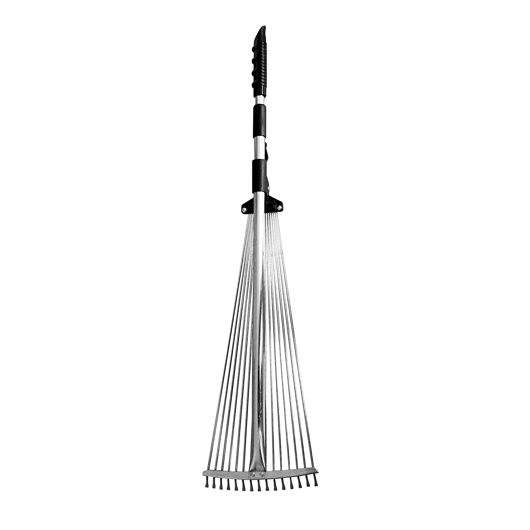 Tabor Tools J16A Telescopic Metal Rake | 63 Inch Adjustable Folding Leaves Rake