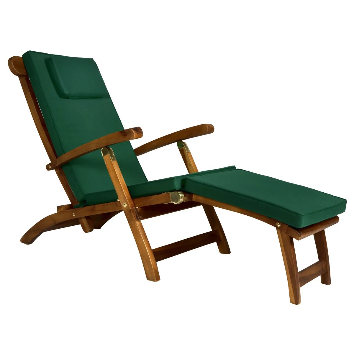 Teak 5-Position Steamer Chair - W24'' - D64'' - H37'' - Arrives Fully Assembled Ready for Immediate Use.