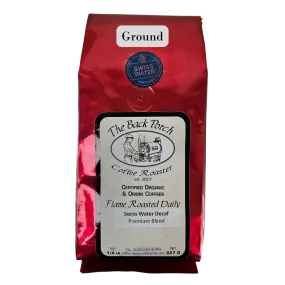 The Back Porch Coffee Roaster Swiss Water Organic Decaf Blend ground 227g