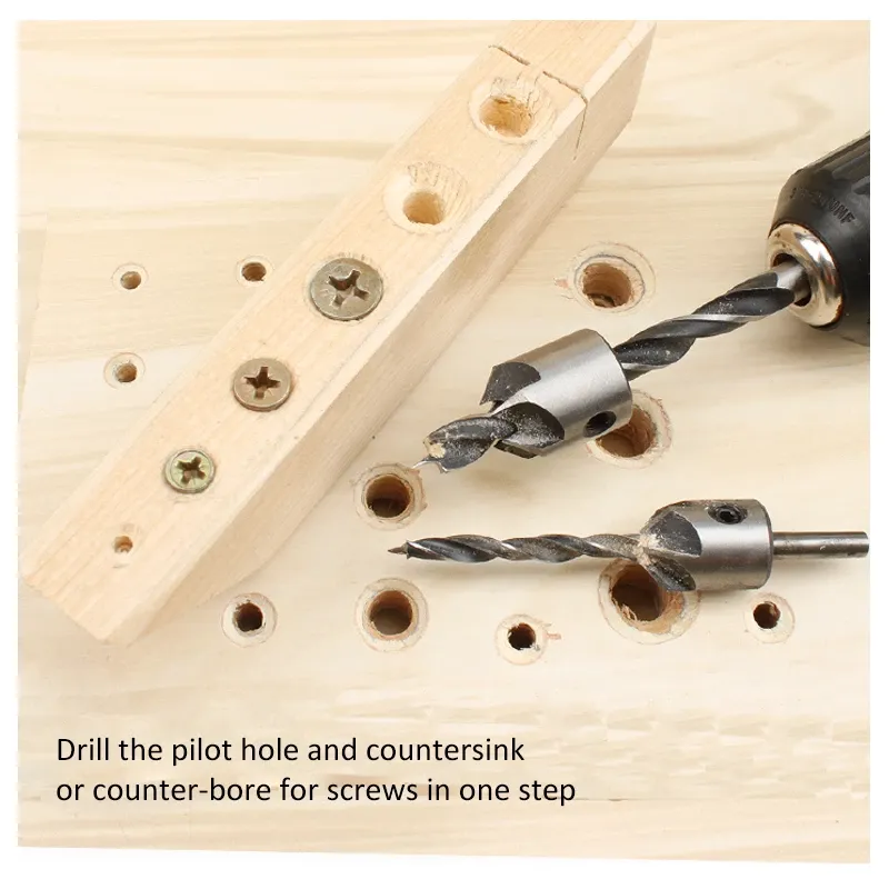 Three Pointed Woodworking Countersink Drill Bits