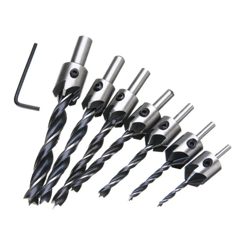 Three Pointed Woodworking Countersink Drill Bits