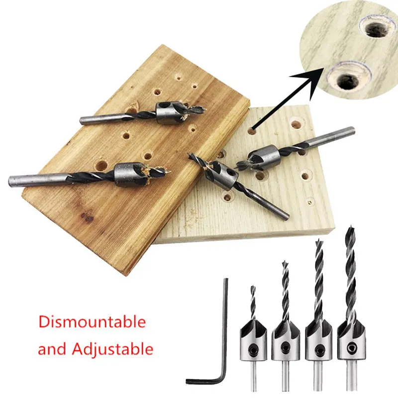 Three Pointed Woodworking Countersink Drill Bits