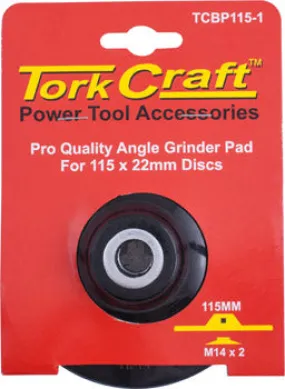 Tork Craft Angle Grinder Backing Pad For 115 X 22Mm Discs M14 X 2 Thread