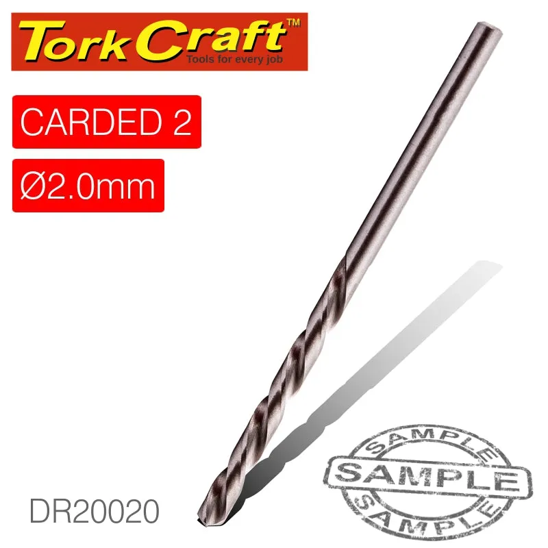 TORK CRAFT DRILL HSS 2.0MM 135DEG 2/CARD INDUSTRIAL BIT DR20020