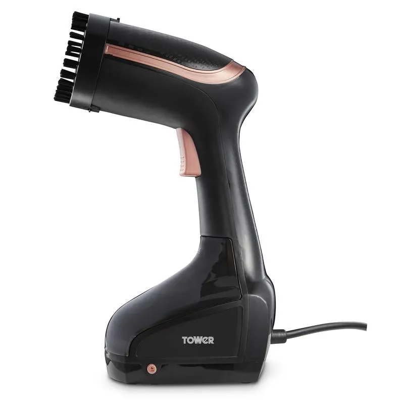 Tower Rose Gold Garment Steamer  - Black