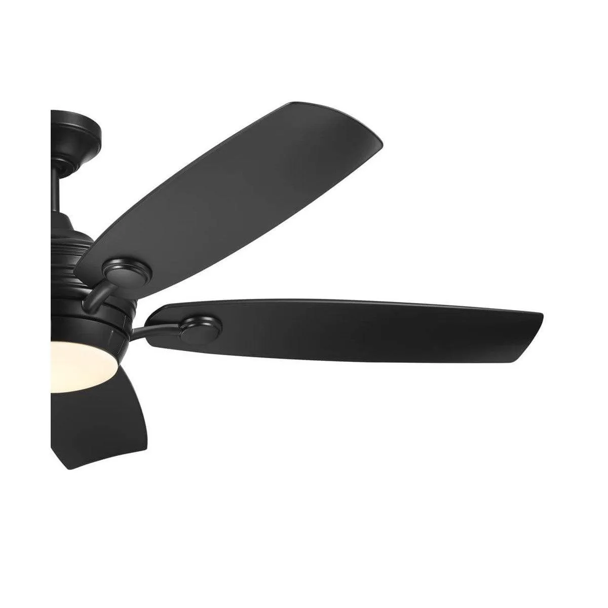 Tranquil Weather  56 Inch Satin Black LED Wet Rated Ceiling Fan with Remote