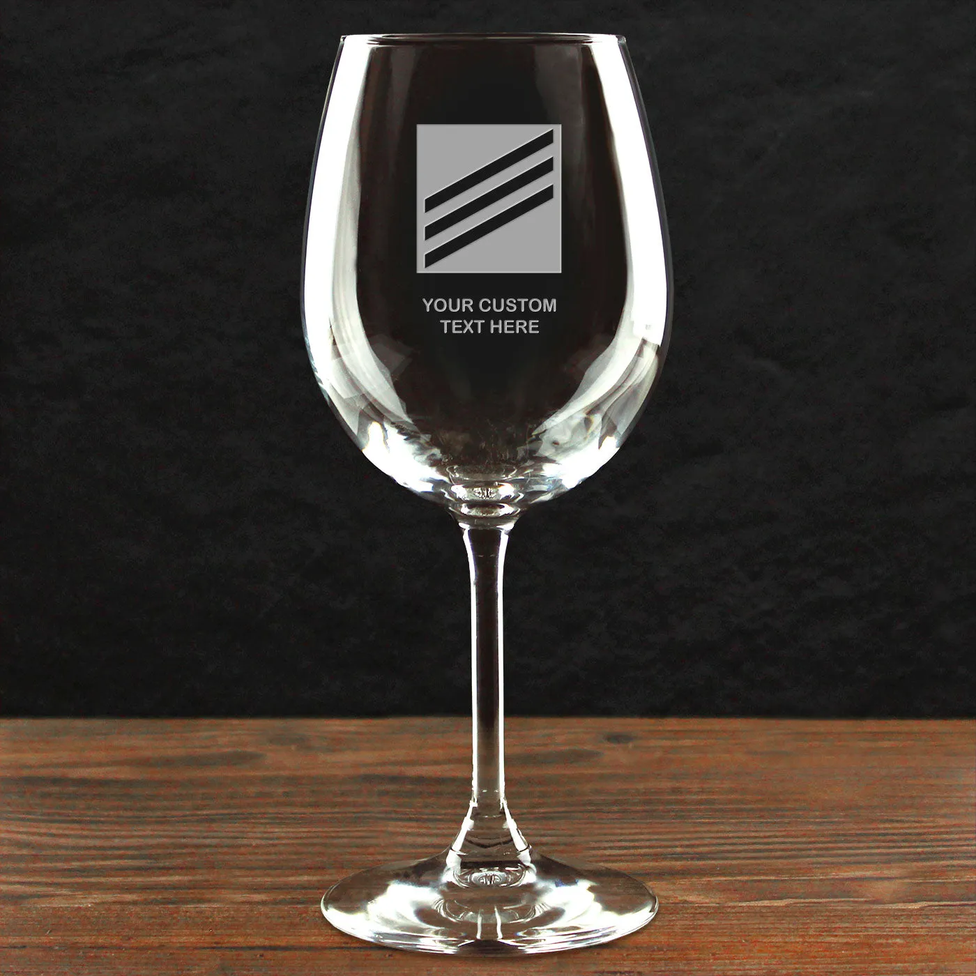 US Navy 'Build Your Glass' Personalized 16 oz Wine Glass