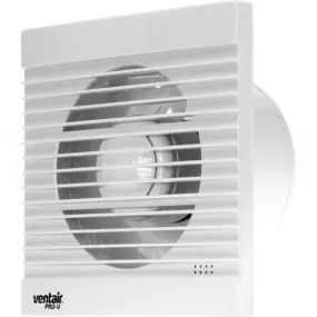 Ventair 209mm x 209mm SLIMLINE Flush Mounted Square Exhaust Fan White With Backdraft Damper Suitable For 148 Hole & 150mm Duct