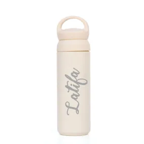 White Personalised Vacuum Travel Tumbler - 500Ml