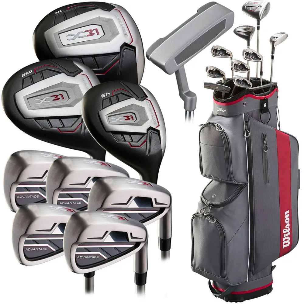 Wilson X31 Advantage 10-Piece Stand Bag Package Set - Ladies/Youth