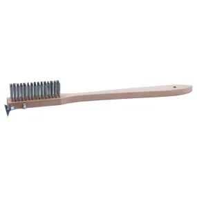 Winco 20" Scratch Brush with Wire Bristles & Scraper