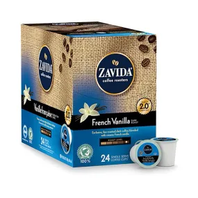 Zavida French Vanilla Single Serve Coffee 24 Pack