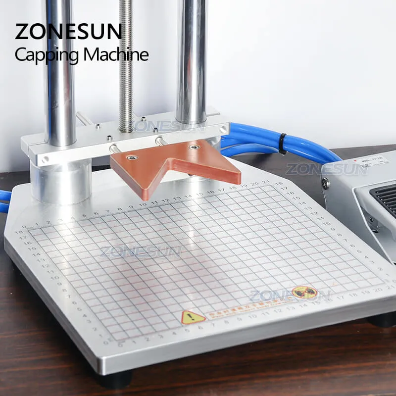 ZONESUN Semi-automatic Liquor Wine Gin Jar Whisky Plastic Bottle Cap Cork Pressing Capping Machine